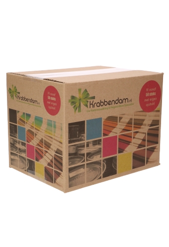 Kartonnen Dozen Kraft Digitaal Bedrukt 40x25x25cm Enkel Golf