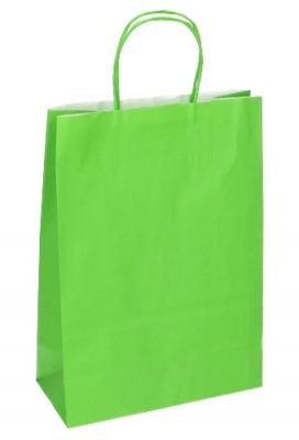 Papieren Draagtas Kassel Met Handvat Lime Groen A5 18x8x22cm 50stuks