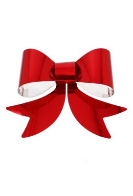 Strik Turijn Metallic Rood Met 2 Lussen 40x38cm