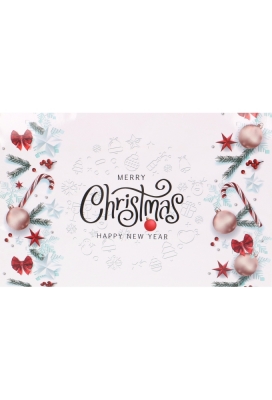 Kersttasjes Medium Merry Christmas Happy New Year 18x10x23cm 12stuks