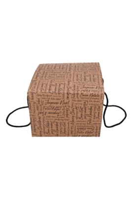Geschenkdoos Zalig Kerstfeest Kraft & Koord 24.5x24.5x18cm 30stuks