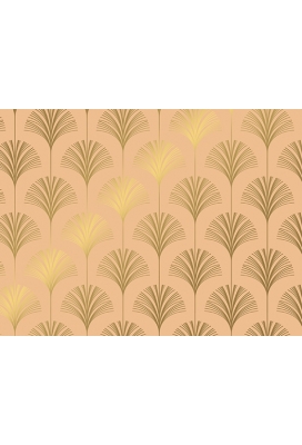 Cadeaupapier Coated royal palmetto zand & kopergoud 70cm x 200meter