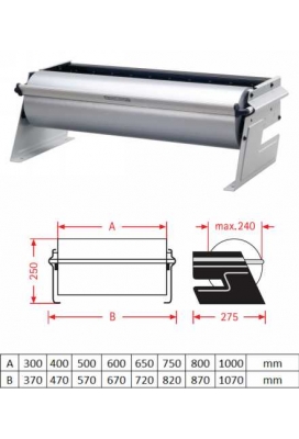 Papierrolhouder Staand Inbouw Fabriano & Kartelmes 65cm breed