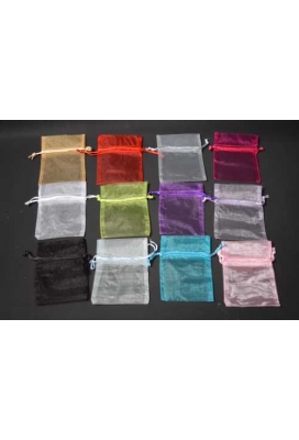 Organza zakjes Baby Blauw Medium 12x17cm 10stuks