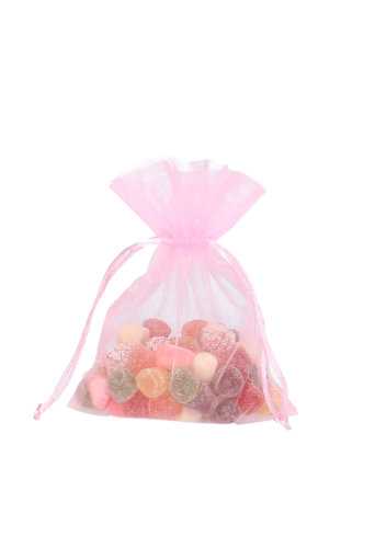 Organza zakjes Baby Roze Medium 12x17cm 10stuks