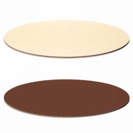 Kartonnen Bodem Chocolade & Creme Ovaal Groot 30x20cm 100stuks