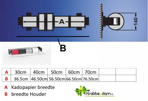 Krullintrolhouder Wandmodel Basis Frame 14 x 6.5+30cm