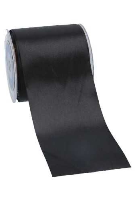 Satijn Lint Super Breed 100mm x 25 meter Zwart
