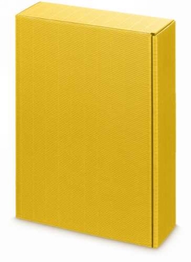 Wijndoos Modern Geel 36x25x9cm 3 fles 25stuks