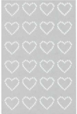 Kado Sticker Parel Hartje 18mm 24stuks