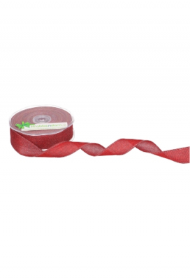Luxe Lint Glitter Johnny Rood IJzerdraad 25mm x 10meter