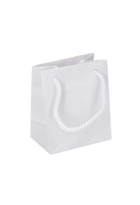 Kadotasjes Latina Mat Wit Met Koord 10x6.5x12cm 12stuks