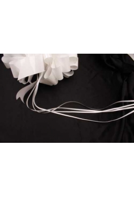 Strik Lak Wit Met Twee Dubbele Strik doosnee 30 cm lint 6.8cm