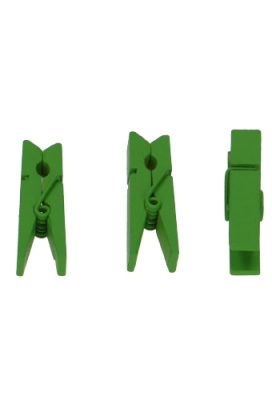 Houten Decoratie Groen Houten Knijper 3.5cm 24stuks