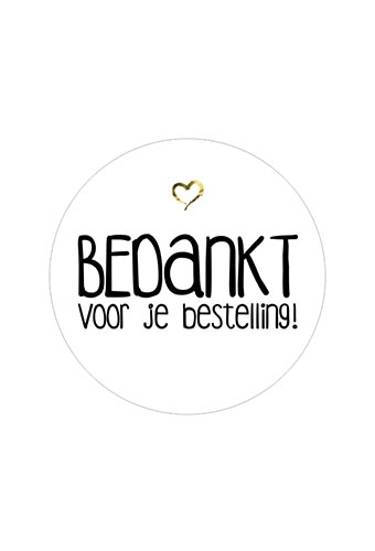Etiketten Everyday Bedankt Voor Je Bestelling Wit 3.9cm 500stuks