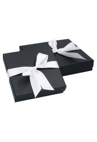 Luxe Geschenkdoos & Lintgleuf Zwart Mat Bilbao 14.5x14.5x4cm 10st