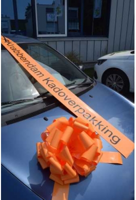 Autostrikken Groot Padova Gelakt Oranje d35+17cm Hoogte 22cm